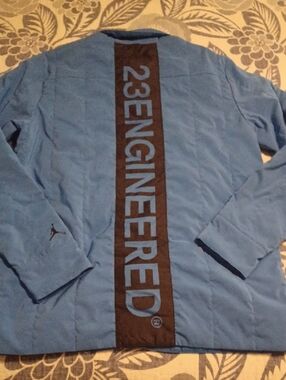 Jordan Men’s Tech 23 Light Blue Quilted Jacket with 23 Engineered Stripe Light